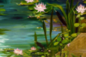 Фрагмент пейзажной росписи.