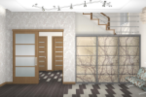 Прихожая и лестница в частном доме