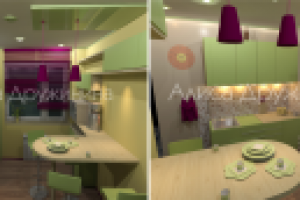 Кухня_Интерьер квартиры в Иркутске (Байкальская ул.)