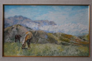 "Выпас" (масло, картон)