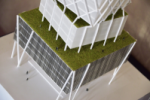 Макет высотного жилого дома (деталь)