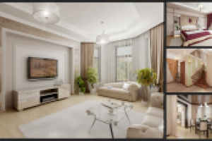 Визуализация помещений в неоклассическом стиле