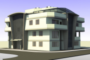 Эскиз 10-ти квартирного жилого дома в Израиле