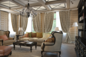 Интерьер деревянного дома в Подмосковье