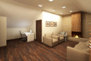 Дизайн интерьера мансардного этажа