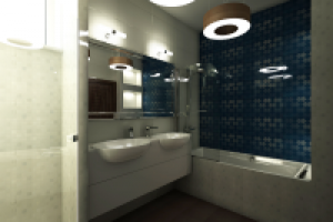 Интерьер ванной в таунхаусе