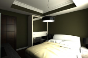 Интерьер гостевой спальни в коттедже