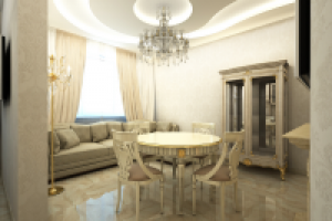 Дизайн интерьера гостиной в стиле барокко