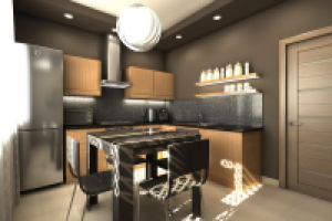 Дизайн кухни в 1-но комнатной квартире п. Коммунарка