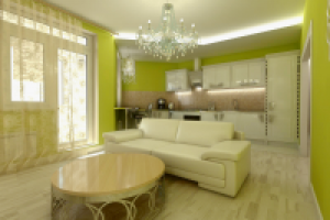 Интерьер гостиной-кухни