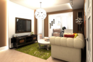 Дизайн интерьера гостиной (П-44Т)