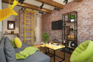 Гостиная для лофт проекта