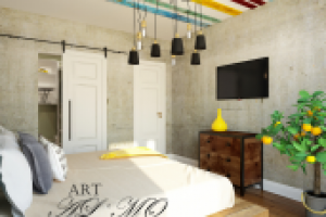 Спальня для лофт проекта