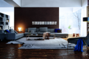 3D визуализация шоу-рума Molteni&C (зима)