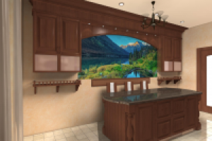 Интерьер кухни в частном доме