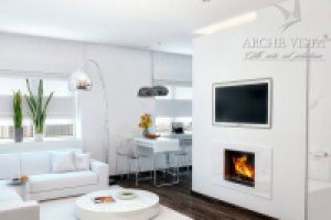 Квартира в стиле минимализм. Гостиная