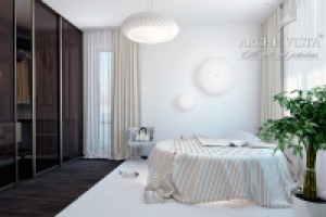 Квартира в стиле минимализм. Спальная