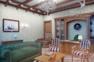 Классический таунхаус в Голосеево. Кабинет