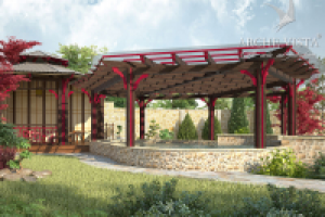 Малая архитектурная форма. Японская беседка