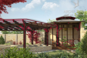 Малая архитектурная форма. Японская беседка