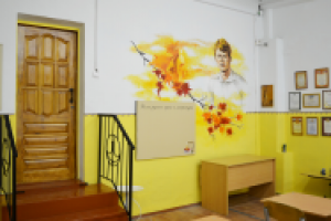 Роспись кабинета литературы и русского языка в кадетской школе