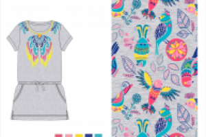 Принт на платье для девочки 1 вар