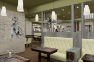 Визуализация литературного кафе "Тургенев"