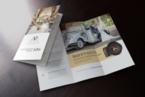 Лифлет рекламный для сети салонов флористики и декора Арт-Флора