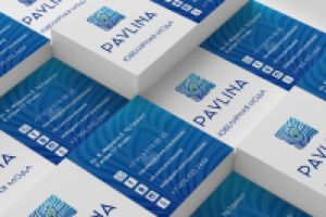 Визитка для магазина ювелирных изделий PAVLINA г.Новосибирск