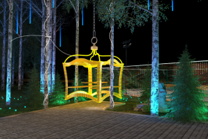 Иллюминация в коттеджном поселке