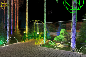 Иллюминация в коттеджном поселке