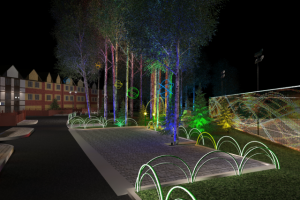 Иллюминация в коттеджном поселке