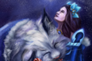 Новогодний фанарт по игре Dota 2