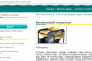 Статья на тему "Бензиновый электрогенератор"