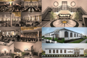 Залы ресторана в стиле Ар-Деко