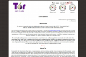 Страница выходного узла TOR