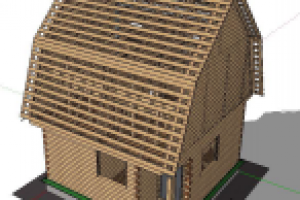 SketchUp/СкетчАп 3D модель дома (+чертежи)