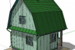 SketchUp/СкетчАп 3D модель дома (+чертежи)