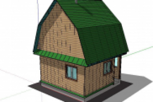 SketchUp/СкетчАп 3D модель дома (+чертежи)