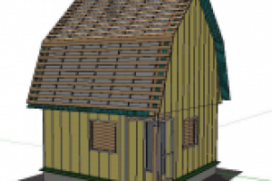 SketchUp/СкетчАп 3D модель дома (+чертежи)