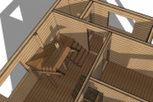 SketchUp/СкетчАп 3D модель дома (+чертежи)