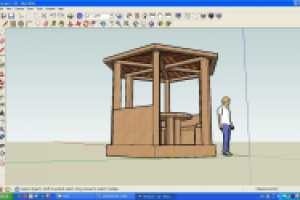 3d sketchup конструкция беседки