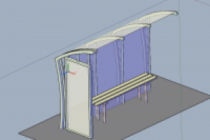 3d autocad остановка общественного транспорта