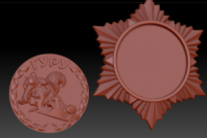 3д модель значка