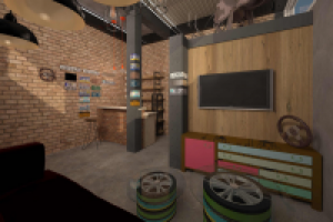 Дизайн проект автомастерской в стиле Лофт