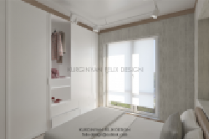 Спальня в светлых тонах