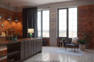 Дизайн пространства в стиле Лофт