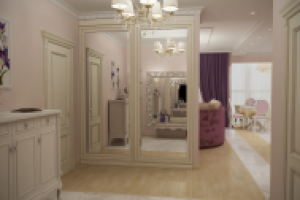 Классика в двухкомнатной квартире  в ЖК "М-Хаус"