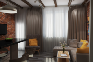 Кухня - гостиная в стиле Лофт