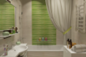 Ванная в двухкомнатной квартире в п. Коммунарка